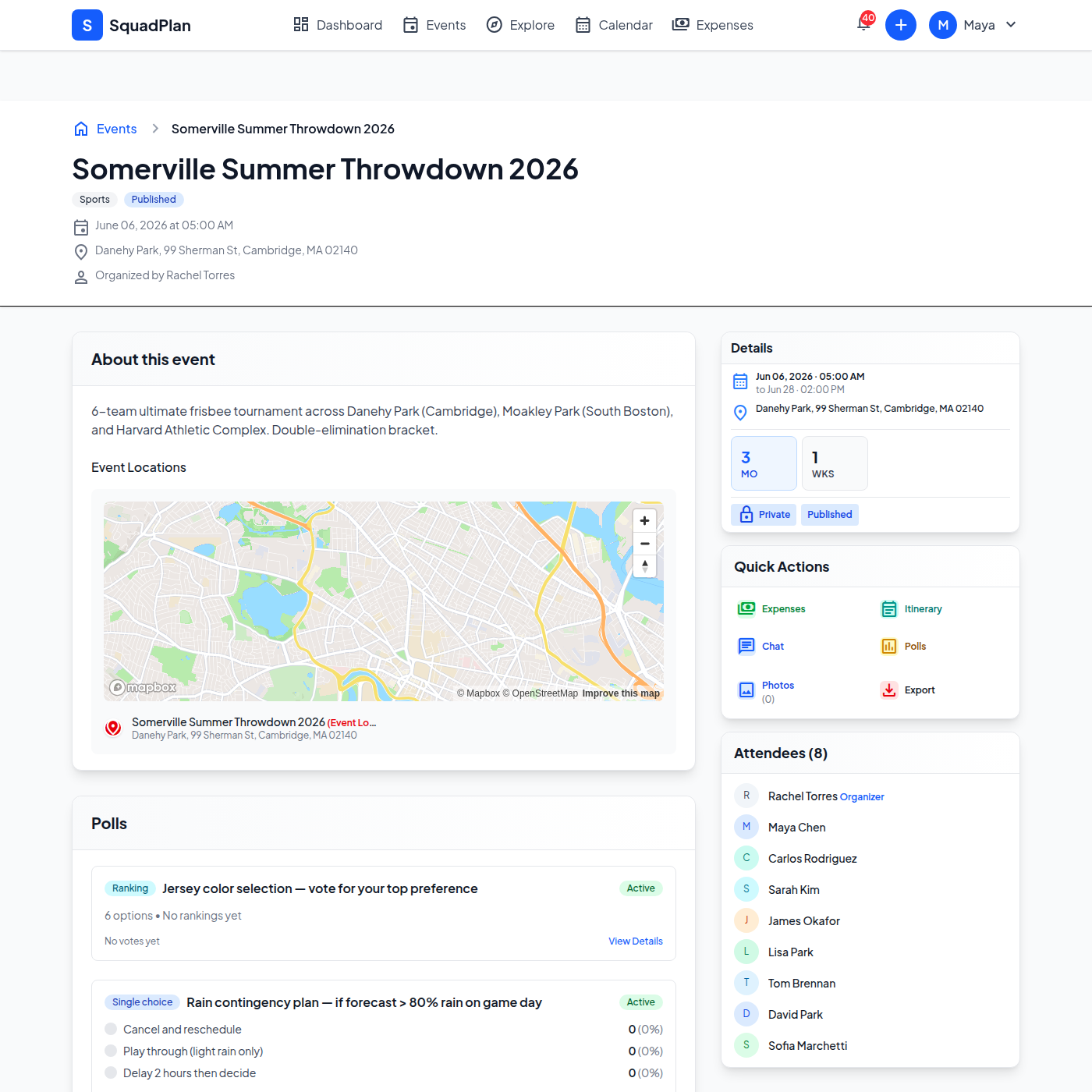 Running a 6-Team Ultimate Frisbee Tournament Across Greater Boston in 3 Weekends